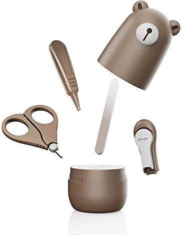 Baby 4in1 Pflege-Set für Fingernägel und Fußnägel mit Nagelknipser, Nagelschere, Nagelfeile und Pinzette für Kinder und Neugeborene in süßer Geschenk-Verpackung