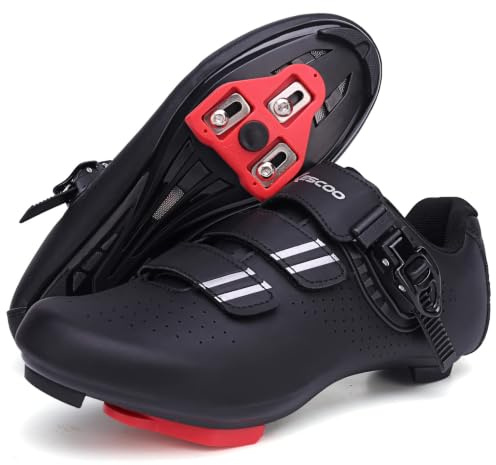 KESCOO Cycling Shoes for Men Women Compatible with Peloton Bike SPD | Compatible with Peloton Bike Shimano SPD & Look ARC Delta, for Indoor Spin Cycle Road Bike Shoes, Delta Cleats Pre-Installed