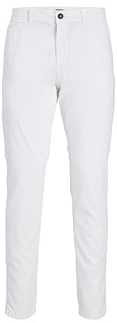 JACK & JONES herr chinos byxor Jpstmarco Jjbowie Sa Noos, Vit, 31W / 30L