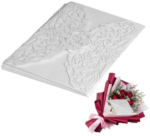 Beufee Inviti Di Nozze Con Buste, 10 Pezzi Biglietti per Inviti Di Nozze Eleganti Biglietti D'invito per Matrimoni, Feste Di Compleanno, Addio Al Nubilato, Compleanni, Fidanzamenti, Anniversario (#3)