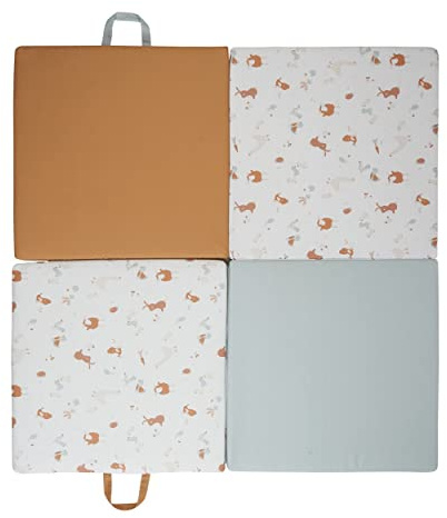 TINÉO - Krabbeldecke – Aktivitätsmatte – Spielteppich für Babys – Motorikmatte – Bodenmatte für Babys – Multifunktional 3-in-1 – 120 x 120 cm, Little Farmer