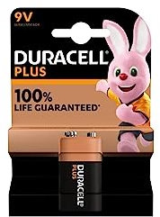 1X Duracell 9V Plus (1 Blister Da 1 Batteria) 1 Pila (6LR61/MN1604)
