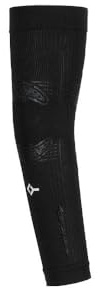 FLOKY No Strain - Manguito deportivo biomecánico, 2 unidades, tenis, pádel, baloncesto, reduce las vibraciones, apoya codo y antebrazo. Manga de compresión, estabiliza tendones y músculos (negro, XS-S