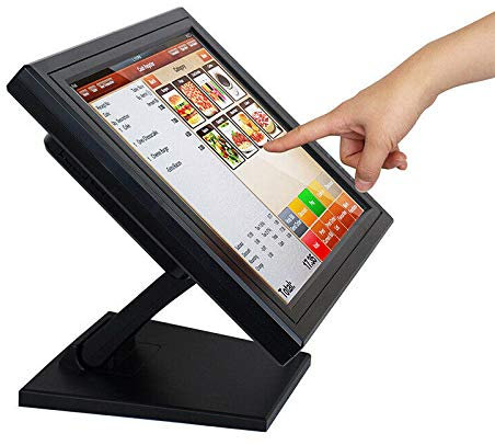 Cash Register, Kaufladen Kasse, 15 Zoll Touchscreen LCD Display Schwarz 1024x768 USB VGA POS Kasse Bildschirm