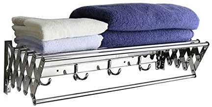 Porte-Serviettes de Cuisine au-Dessus de la Porte, Porte-Serviettes Extensible et Pliable pour tiroirs de Placard, en Acier inoxydable/90 cm (90 cm)