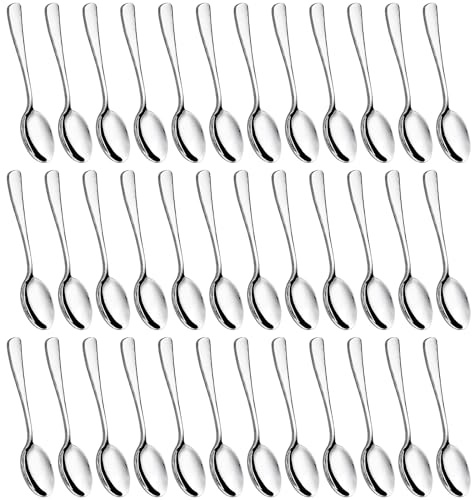 Teaspoons Set of 36, 5.5 Inch (14cm), Joeczo Stainless Steel Tea Spoons Set for Coffee/Tea/Dessert, Dishwasher Safe, Teaspoons for Home, Kitchen or Restaurant