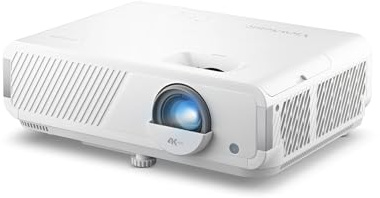 ViewSonic LX750-4K Real 4K Projector with Integrated Google TV, 4000 ANSI Lumens, HDR & HLG, 1.3X Optical Zoom, 2.9 ms Input Delay, Auto H/V Keystone, Laser Projector for Home Cinema & Gaming