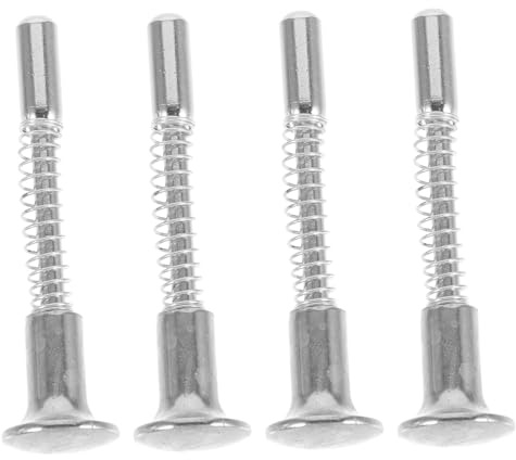 CLISPEED 4 Piezas Pestillos de Resorte para Cuna Herrajes de Hierro Ajustables Cierre Seguro y Resistente para Muebles Infantiles