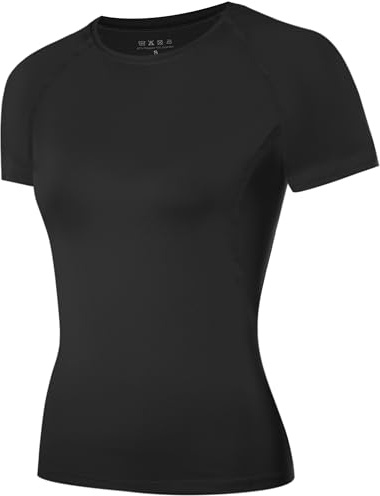 ZovioBox Women's Short Sleeve Gym Top, Quick-Dry T-Shirt for Running & Yoga | Lightweight, Breathable, Moisture-Wicking Fabric, Raglan Sleeves, Flatlock Seams, Tagless Neckline, For Pilates & Training