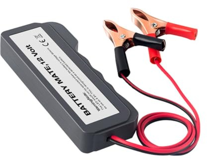 Ipetboom Tester Batteria Auto Professionale Misuratore Batteria Auto Portatile in Rame Naturale Controllo Carica e Sovraccarico Strumento Duraturo e Facile da Usare