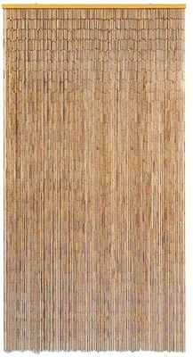 Wakects Cortina de Bambú para Puerta de Balcón, 120 x 220 cm, Protección contra Insectos, 120 Hebras