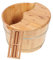 Beaupretty Travel Set wooden foot bucket massagers for feet pedicure bowls for feet foot basin with containers with lids bath tubs for adults Solid Wooden Foot Tub travel bathtub Bucket