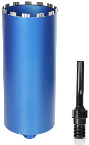 Corona di perforazione diamantata per carotatrice con turbo, con SDS-max, 1 1/4, Ø 132 mm, lunghezza totale 460 mm, trapano diamantato a secco e bagnato, corona di perforazione diamantata bagnata e