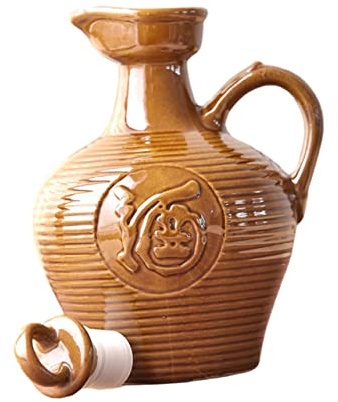 CIYODO Cruche à Vin Céramique Vintage Poignée Filetée Pot Vin Portable Pour Maison Et Décors