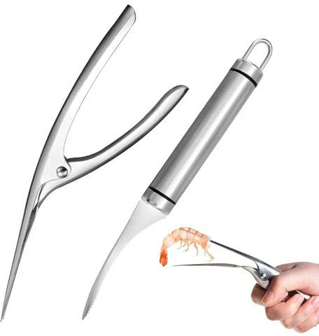 APPCXOKL Apri Ostriche Professionale, Küchenpinzette, Pulisci Gamberi, Coltellino Polivalente per Gamberi – Potente Pelapatate e Coltello per Gamberi, Ideale per Gamberetti e Gamberoni