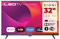 SG ELECTRONICS Xioni, Smart TV 32 Pollici, Display HD 1366x768, Android 14, Netflix, Prime Video, YouTube, Dolby Audio, HDMI, Bluetooth, Wi-Fi, DVT-2 DVB-S2, Telecomando