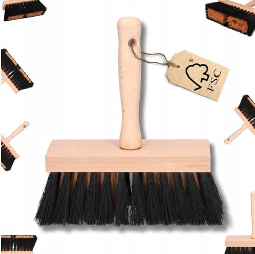 ToolSpace Brosse pour Plafond 170 mm, Brosse Universelle à Encoller en Bois, Brosse à Tapisser Large, Outil de Brossage Mural Poils Naturels Robustes avec Corps en Bois, Manche en Bois