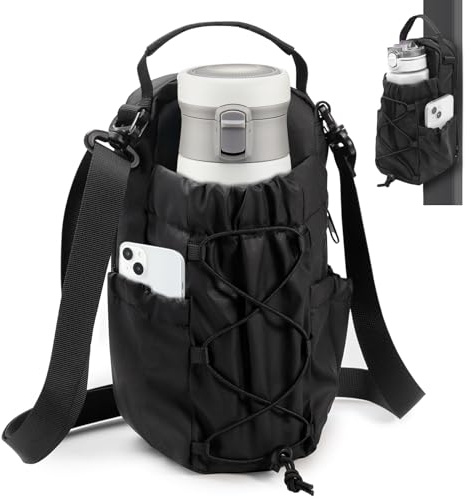 LZDMY Sac de Sport Magnétique, Sac de Cours avec Fixation Aimantée, Gym Bag Porte-Bouteille d'eau avec Sangle Réglable et Poches pour Téléphone, Accessoire Musculation Homme pour Cyclisme et Cours