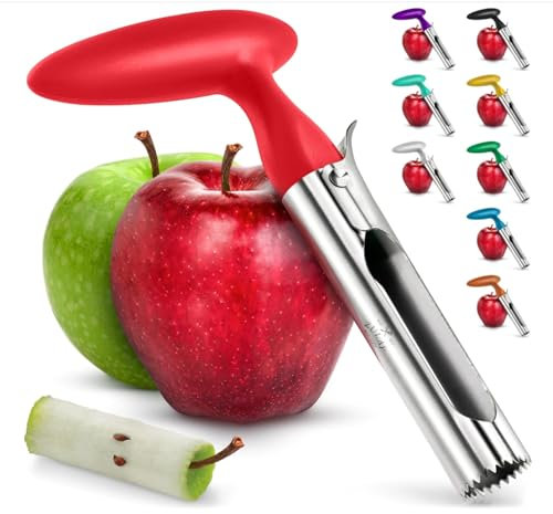 Zulay Kitchen apple premium corer - facile da usare e durevole di apple corer di rimozione per le pere, peperoni, honeycrisp, gala e pink lady mele - in acciaio inox migliori cucina gadget cupc