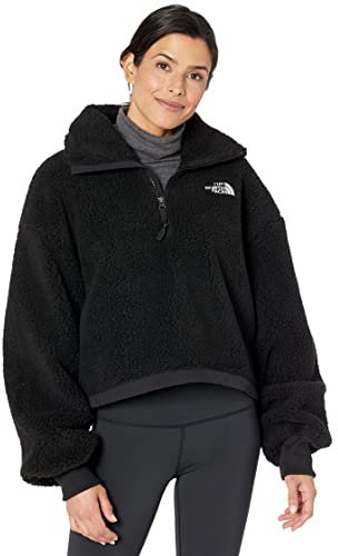 THE NORTH FACE Piatto Sherpa Giacca in Pile, Nero, XS Donna