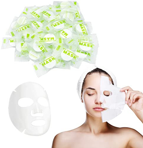 40 Stücke Komprimierte Papier Maske, DIY Komprimierte Einweg Papier Maske Hautpflege Compress Gesichtsmaske ür Schönheit Zur Gesichtspflege