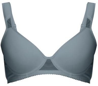 Longline Bra Underwire Widened Shoulder Straps Thin Cups Sponge Solid Color Summer Bra Versatile Underwear Bra Medium Support Sports Bra (Grey, J)