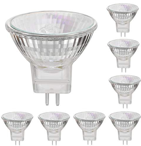 VINBE Lampadina Alogena MR11, 35W, 12V, MR11, GU4 Bi-Pin Base Alogena Spot Bulb, Dimmerabile, 2700K Bianco Caldo (8 Pezzi)