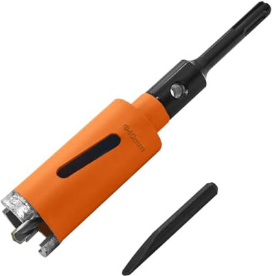 Meccion Sierra Corona Perforadora de Diamantada con SDS Plus Adaptador, Broca de Diamante para Hormigón, Cemento, Ladrillo, Muro de Piedra (40mm)