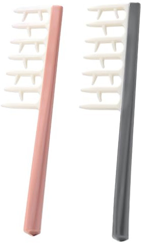 2 STK Lockenkamm mit Breiten Zähnen, Haarkamm für Locken, Breite Zahnkämme Zahnkamm, Geweihform Friseur Kamm für Home Salon Haarstyling Kamm Männer Frauen flauschige Frisuren