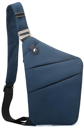 BIRDDIE Borsa Antifurto,Marsupio Uomo Tracolla,Borsa a Tracolla Antifurto,Per Uomo e Donna,Leggera,Semplice e Capiente,Ideale per Ciclismo,Passeggiate e Arrampicate