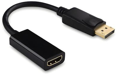 Western Gadget 4K DisplayPort (DP) to HDMI Adapter Converter, Male to Female, Supports 4K UHD, 3D, Audio, HDCP, for Dell HP Lenovo MacBook PC to HDMI Monitor HDTV – Uni-Directional