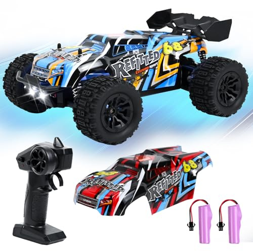 PATEMZON 1:20 Macchina Telecomandata per Bambini, 20KM/H Monster Truck Telecomandato, 2.4GHz Auto RC con Luce della Carrozzeria/due Alloggiamenti, Regalo di Natale per Adulti e Bambini