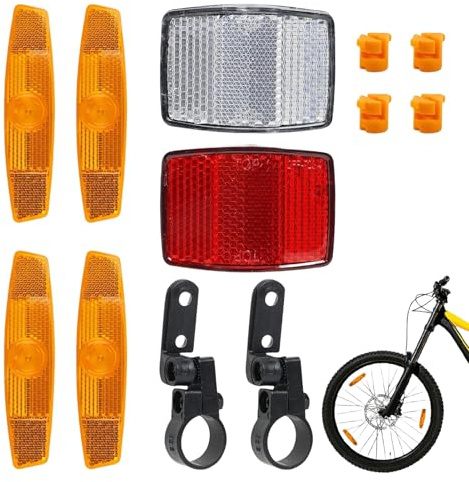 Biliant Speichenreflektoren Fahrrad Und Lichtclip Set, 6 Stück Katzenaugen-Fahrrad FüR Kinder, Reflektoren Fahrrad Vorne Und Hinten für Rennrad, MTB, E-Bike