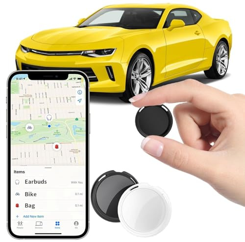 2 Pack GPS Localizador GPS para Coche Con Find My (solo iOS)Mini Rastreador
