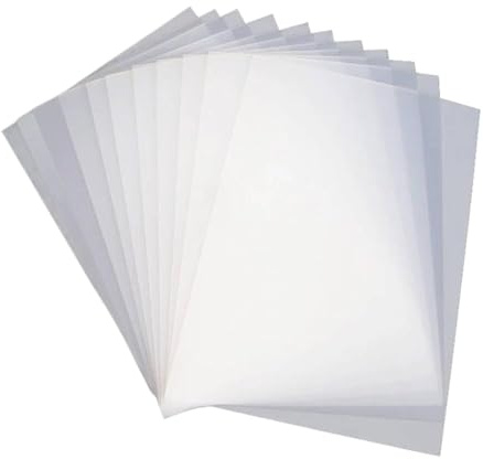OGBtkLOrs Carta per pellicola di trasferimento DTF A4 A3 100 fogli Pellicola in PET adesiva trasparente bifacciale compatibile con borse per magliette fai da te diretta(A3 100pcs Single Sid)