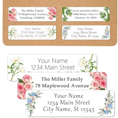 Custom Address Labels Stickers Personalized Return Address Labels Self Adhesive Mailing Labels for Envelopes Packages 130-500 PCS
