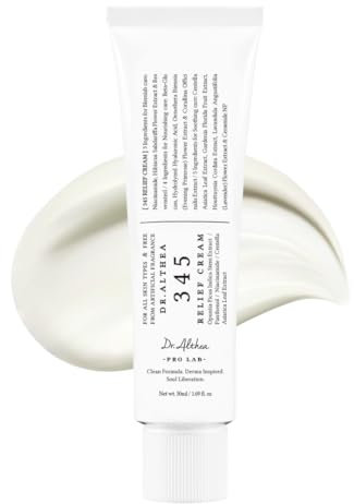 Dr.Althea 345 Relief Cream | Daily Face Moisturizer | Blemish Relief Care | Soothing Recovery & Moisture with Niacinamide, Panthenol | Korean Vegan Skin Care for All Skin Types | 1.7 Fl Oz (Pack of 1)