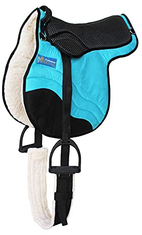 Challenger Horse Western Trail Fleece Padded Adjustable Bareback Saddle Pad Turquoise 39TS05TR