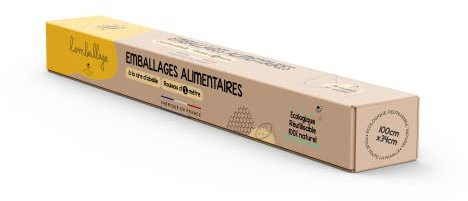 L’Embeillage®, Le Bee Wrap français - Rouleau d'1 mètre - Emballage Alimentaire réutilisable - Fabriqué en France, Bio et 100% Naturel en Cire d’Abeille