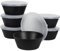 Greentainer Schüssel 24 OZ Müslischalen mit Deckel/Salatschalen, 6er 710ml Unbreakable Cereal Bowls|Obstschale, Suppenschüssel für Kinder und Erwachesene|Leicht & Bruchsicher |Schwarz