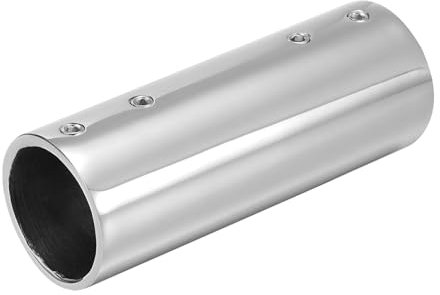 sourcing map Connecteur de raccord de tuyau droit, en acier inoxydable 316, connecteur de tube à 2 voies de 100 mm de long, pour rampe de 30 mm OD