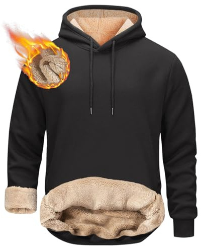 2024 Sweats Homme Polaire, Sweat À Capuche Hiver Chaud Tee Shirt Homme Capuche Sportif Sweatshirts Manche Longue Casual Grande Taille Pull en Polaire Homme avec Poches Hoodie De Sport Pas Cher