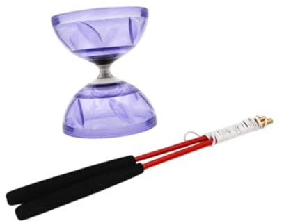 Sharplace Interactive Diabolo Toy Juggling Toy with Diabolo Sticks Triple Bearing Diabolo Chinese Set for Beginners Indoor Garden Stage