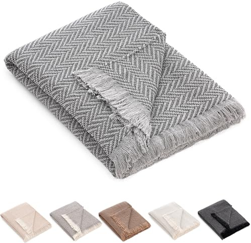 HIPERMANTA Plaid Sofa. Colcha Multiusos Sofa. Manta Foulard. Plaid Multiusos Cubresofa. Jarapa. Manta Sofa. Comoda Practica Suave. Modelo Zig-Zag 180x260 cm Color Gris Oscuro