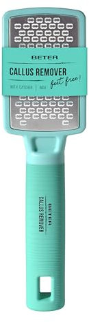 BETER - Raschietto per calli con deposito Feet Free, Elimina i calli e la pelle morta, Rimuove le durezze, Acciaio Inossidabile, Lima per calli piedi e talloni, Ergonomico, Pedicure