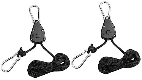 FONDOTIN 2Pièces Corde de Levage Réglable pour Plantes de Crochets Suspendus et Inoxydable pour Lampes et Ventilateurs