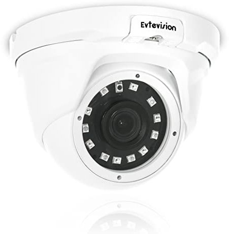 Evtevision 5MP HD 4-in-1 TVI/AHD/CVI/CVBS Outdoor Video Überwachungskamera Außen Dome Kamera, 2.8mm Linse, 20M Infrarot Nachtsicht, IP66 Metallgehäuse