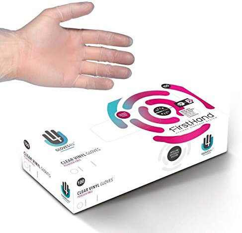Gloves4u Powder-Free Vinyl Gloves - Clear - Medium (Box of 100)