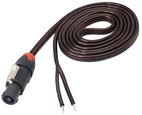 Speakon Lautsprecherkabel blankes Kabel, Speakon Boxenkabel Audio-Kabel Verstärker-Verbindungskabel für DJ/PA mit Drehverschluss, 2 m