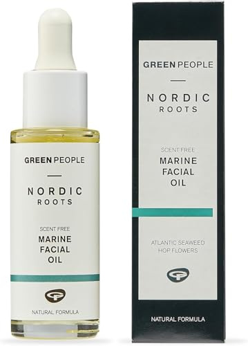 Green People Nordic Roots Marine Facial Oil, 28ml | With Vitamin E, Collagen Boosting, For an Even Skin Tone, Naturally Scent Free, Vegan, Organic and Cruelty Free